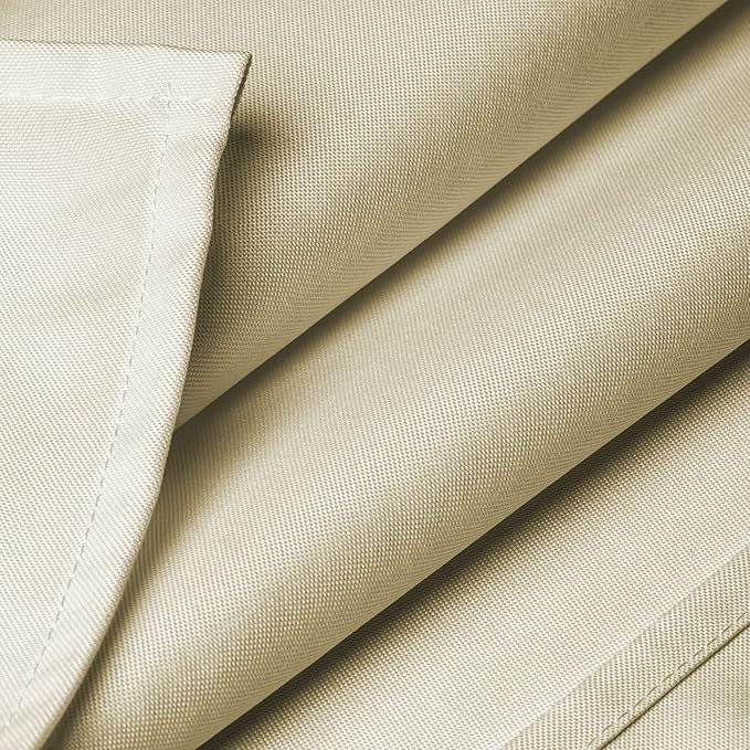Lann's Linens - 10 Premium 60" x 126" Tablecloths for Wedding/Banquet/Restaurant - Rectangular Polyester Fabric Table Cloths - Beige