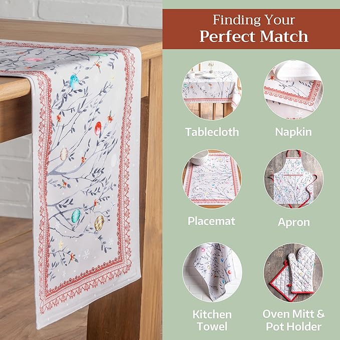 Maison d' Hermine Table Runner 100% Cotton Double Layer Table Runners 72 inches Long for Thanksgiving Christmas Decorations Home Kitchen Dining Party Wedding (Fairy Christmas, 14.5" x 72")