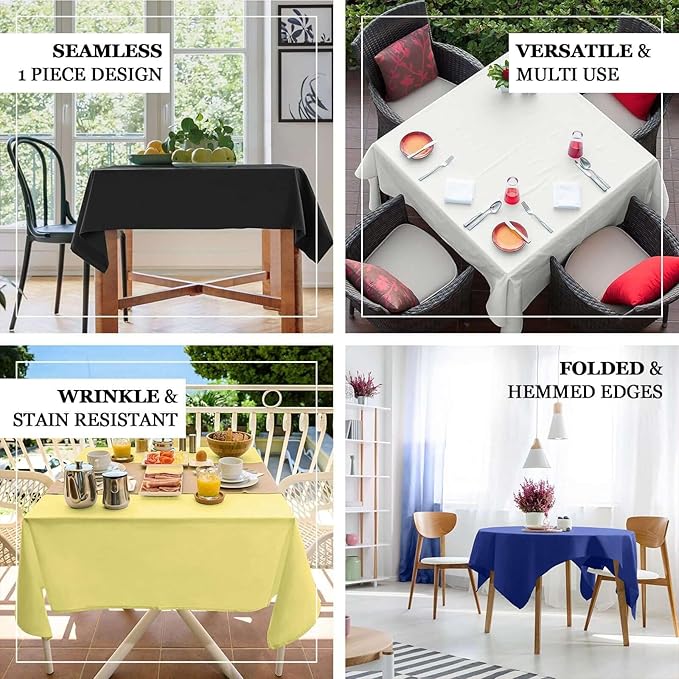 Efavormart 54x54 Nude Wholesale Linens Seamless Polyester Square Linen Tablecloth for Wedding Banquet Party Restaurant