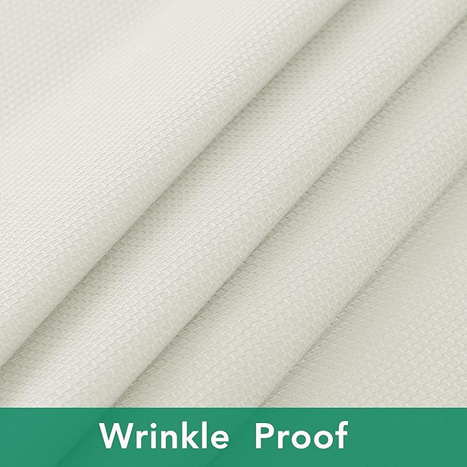 Biscaynebay Textured Fabric Tablecloths 70x120 Inches Rectangular, Ivory Water Resistant Tablecloths for Dining, Kitchen, Wedding, Parties etc. Machine Washable
