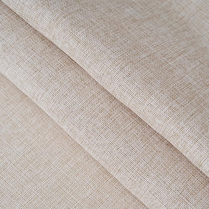 NLMUVW Linen Tablecloth Rectangle, Rustic Textured Table Cloth Water Resistant Farmhouse Table Cover for Kitchen Dining Party Coffee, Oatmeal, 54x96 Inch