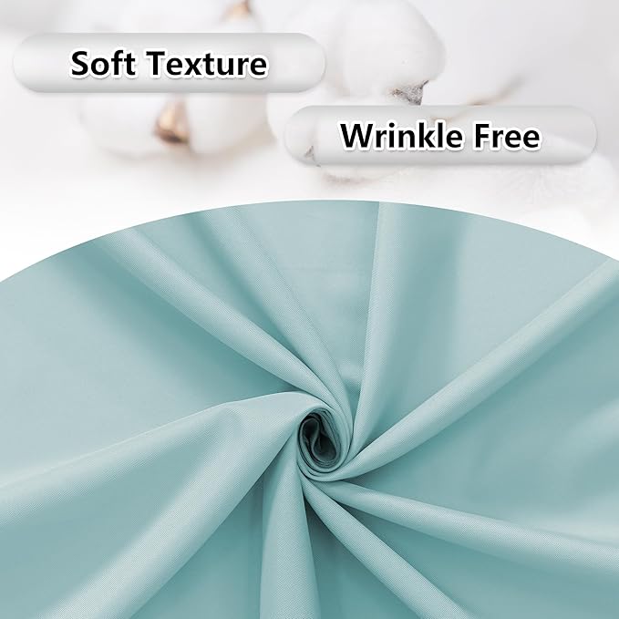 MEETSKY Light Green Backdrop Curtains 10ft x 10ft for Wedding Birthday Baby Shower Photography Party Backdrop Fabric Curtains Drapes Rod Pocket Light Filtering Window Drapes, 5ft x 10ft, 2 Panels