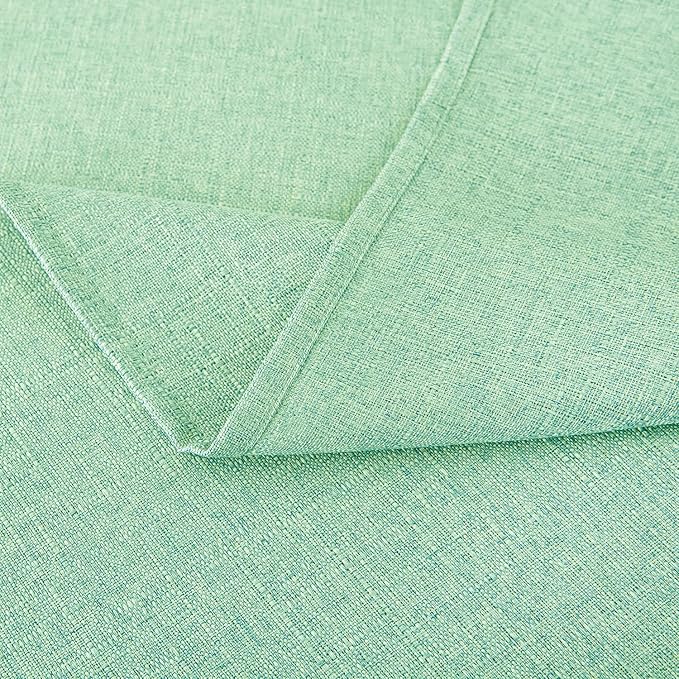 NLMUVW Light Green Linen Tablecloth Rectangle, Sage Table Cloth Farmhouse Textured Table Cover for Kitchen Dining Coffee, 54 X 78 Inch