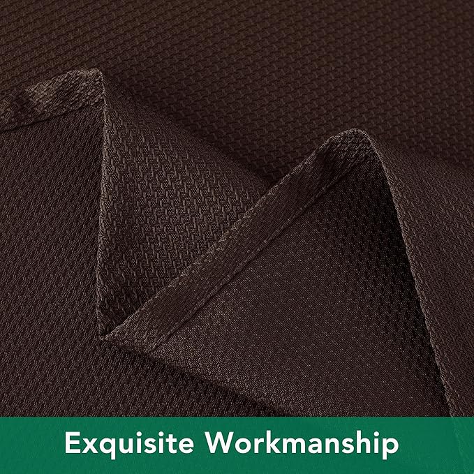 Biscaynebay Textured Fabric Square Tablecloth 70x70 Inch, Brown Water Resistant Card Table Cloth Folding Table Cover for Dining, Kitchen, Wedding and Parties etc. Machine Washable