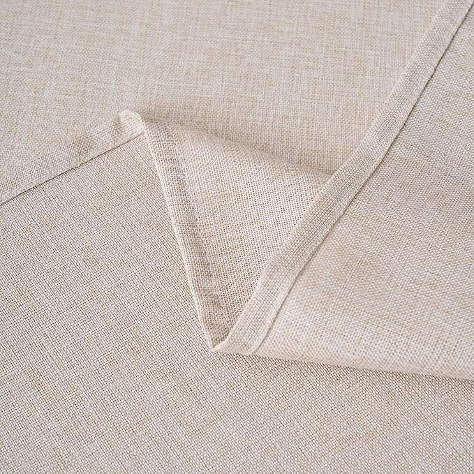 NLMUVW Square Linen Tablecloth 54x54 Inch, Rustic Textured Table Cloth Water Resistant Farmhouse Table Cover for Kitchen Dining Party Coffee