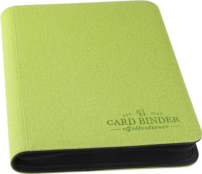 Trading Card Binder, Card Collection Binder Album Folder with 540 Side Loading Pockets, 9 Pocket Trading Card Album Folder for TGC,MTG, Baseball Cards, Yugioh(Green)