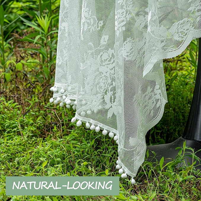 Jayla White Lace Tablecloth for Rectangular Tables, Vintage Style Wedding Table Cloths for Reception, Baby Shower, Birthday Party, Formal Dining, Dinner Parties 60 X 102 Inches
