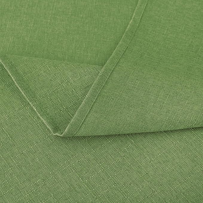 NLMUVW Round Table Cloth 36 Inch, Olive Green Linen Tablecloth Rustic Small Table Cover Water Resistant for Kitchen Dining Coffee