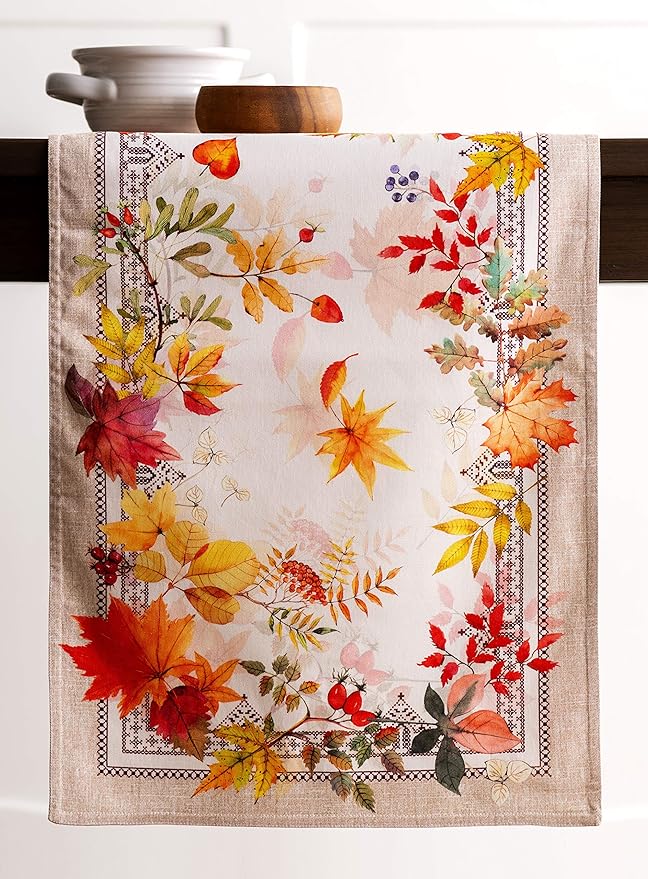 Maison d' Hermine Table Runner 100% Cotton Double Layer Table Runners 72 inches Long for Thanksgiving Christmas Decorations Home Kitchen Dining Party Wedding (Amarante, 14.5" x 72")