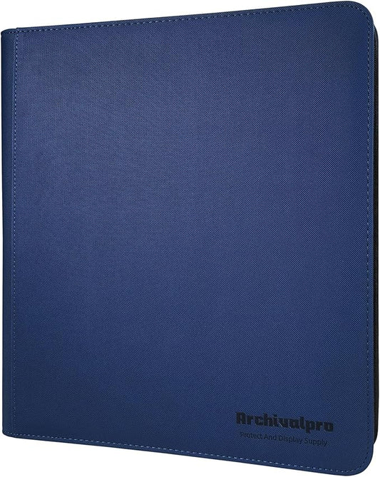 12 Pockets Premium Card Binder 480 Cards Trading Card Binders Side Load Card Storage Display Album(12 Pocket 480 Card Slot,Blue)