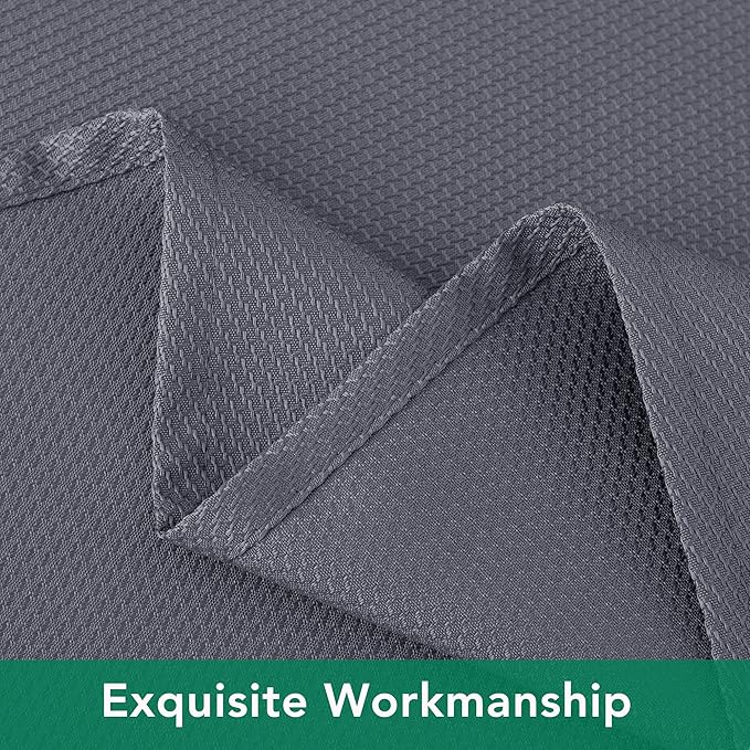 Biscaynebay Textured Fabric Round Tablecloths 60", Dark Grey Water Resistant Table Cloth Small Circle Folding Table Covers for Dining, Kitchen, Wedding, Parties etc Machine Washable