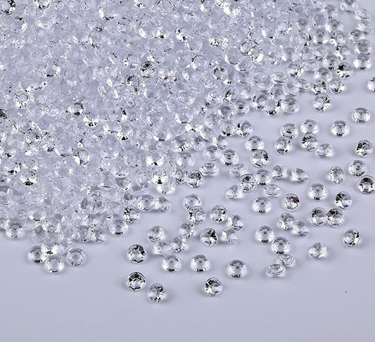 10000 pcs/Pack Wedding Table Scatter Confetti Crystals Acrylic Diamonds Vase Fillers 4.5 mm Rhinestones for Wedding, Bridal Shower, Vase Beads Decorations (Transparent)