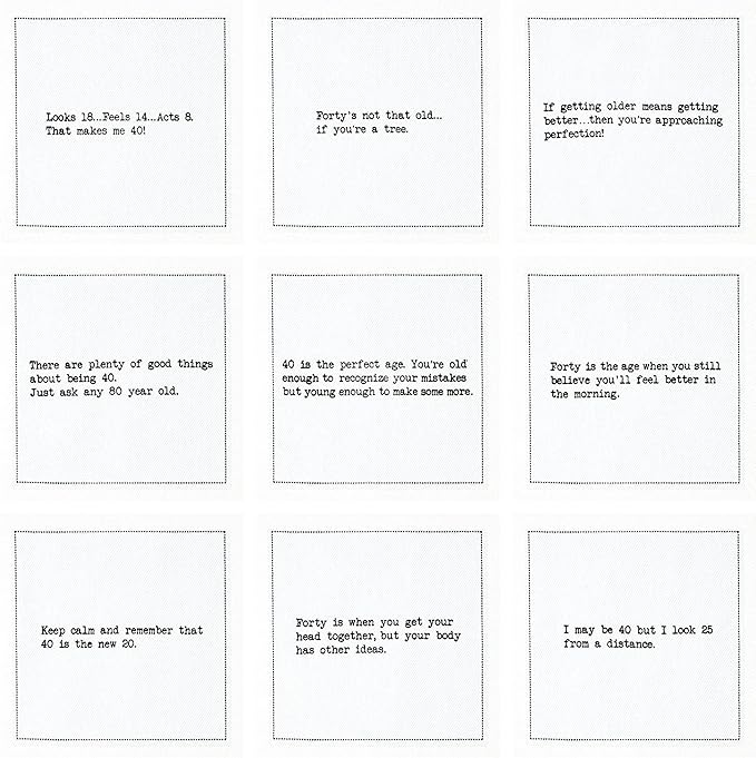 Five Star Napkins 40th Birthday Quotes White Cotton Cocktail Napkins, Beverage Napkins, Bar Napkins, Cloth Napkins, Party Napkins, Events, Holidays, Weddings, Birthdays, Disposable, 4.5" x 4.5"- (50x)