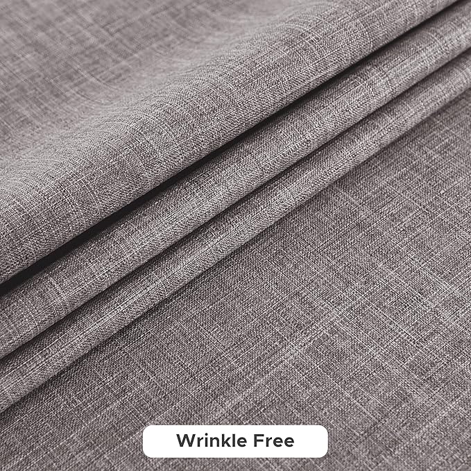 Fitable Faux Linen Tablecloths for Rectangle Tables: Water & Stain Resistant Farmhouse Table Cloth, Washable Burlap Textured Table Covers for Kitchen Dining Party(2 Pack, 60x120 Inch, Stone)