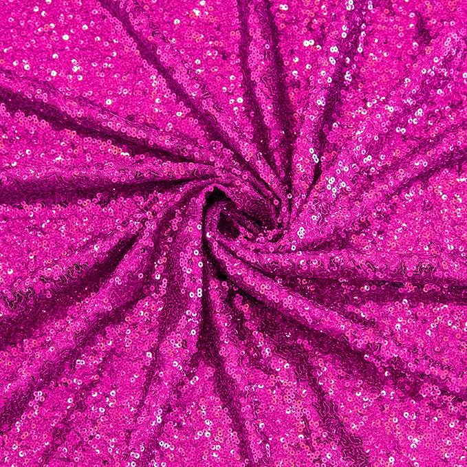 JYFLZQ Hot Pink Sequin Backdrop Curtain 10x10ft Fuchsia Glitter Photo Booth Photography Backdrop Background Shimmer Wall Backdrop Party Decorations