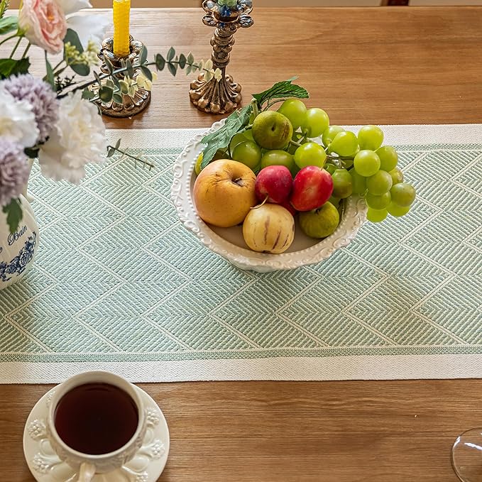 Table Runners 83 Inches,Waterproof Boho Table Runner with Tassel Fringe,Table Runner for Party Coffee Table