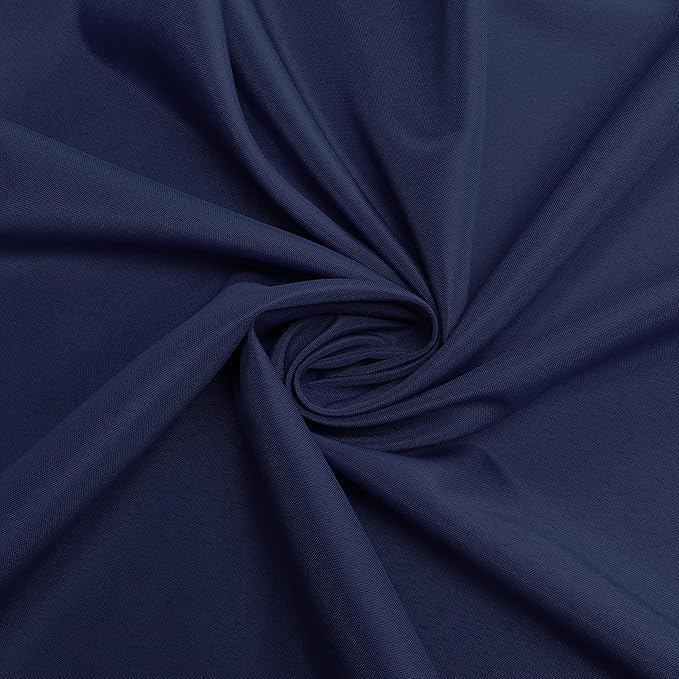 sancua Round Tablecloth - 70 Inch - Water Resistant Spill Proof Washable Polyester Table Cloth Decorative Fabric Table Cover for Dining Tables, Buffet Parties and Camping, Navy