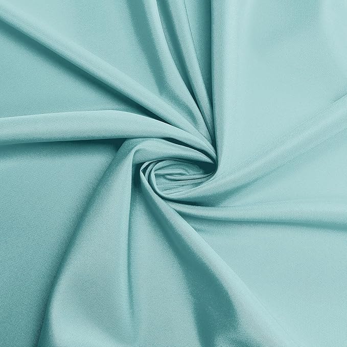 sancua Round Tablecloth - 60 Inch - Water Resistant Spill Proof Washable Polyester Table Cloth Decorative Fabric Table Cover for Dining Tables, Buffet Parties and Camping, Turquoise