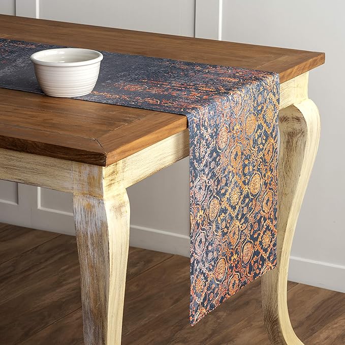 Maison d' Hermine Table Runner 100% Cotton Single Layer Table Runners 36 inches Long for Thanksgiving Christmas Decorations Home Kitchen Dining Party Wedding (Imperfection, 14.5" x 36")