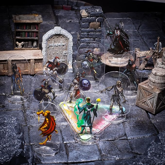 Arcknight Flat Plastic Miniatures: Mankind; 62 Unique Human-Themed Minis for DND 5e and Pathfinder; Affordable, Skinny Figurines for Dungeons and Dragons and Other Tabletop RPG Games