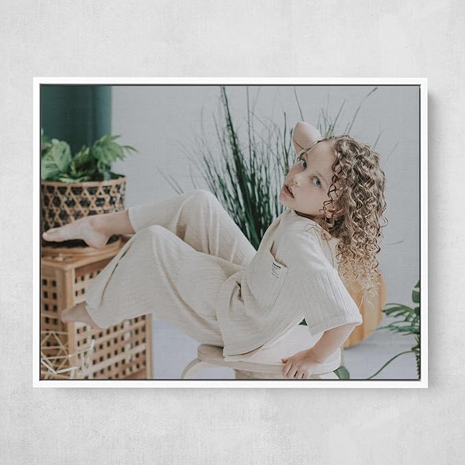 Personalized Custom Canvas Prints: Photo On Canvas (White, 16X24) Transform Your Photos into Stunning Framed Wall Art Digitally Printed Photo To Canvas Ideal for Home Decor, Gifts Keepsakes.