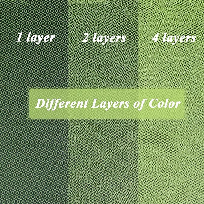Spring Green Tulle Fabric Roll 6” x 100 Yards (300 ft) – Soft Tulle Spool for DIY Crafting, Halloween Costumes, Tutus, Wedding, Party Decorations & Gift Wrapping