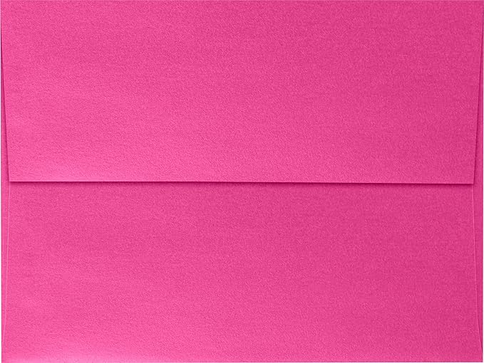 LUXPaper A7 Invitation Envelopes | Peel & Press | 5 1/4" x 7 1/4" | Azalea Metallic | 80lb. Text | 250 Qty