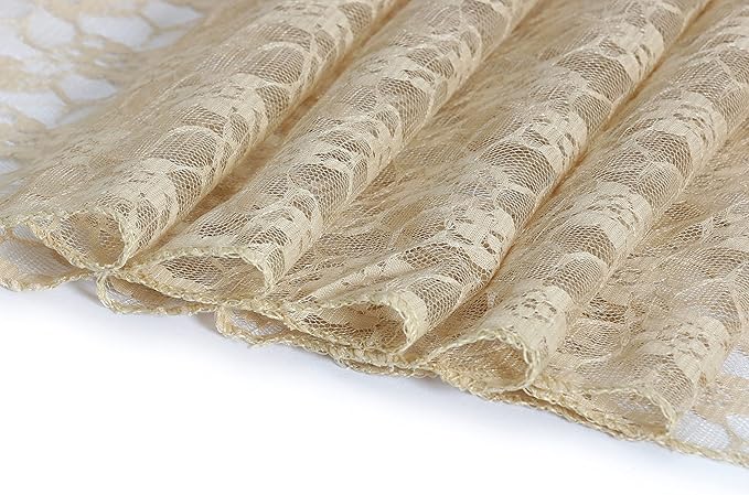 MDS Pack of 12 Wedding 12 x 108 inches Satin Table Runner for Wedding, Decorations for Birthday Parties, Banquets, Graduations, Engagements, Runners fit Rectangle, Round Table- Champagne Gold