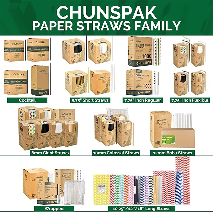 [500 Bulk] 5.75 inch White Small Paper Straws for Kids, Milk Cartons, Cocktail, Coffee, Short Drinks - Eco Friendly Disposable Drinking Straws