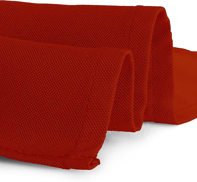 Gee Di Moda Rectangle Tablecloth - 90 x 132 Inch Burnt Orange Table Cloth for 6 Foot Table with Floor-Length Drop - Heavy Duty Washable Fabric - 6 Ft Buffet Table, Holiday Party, Wedding & Baby Shower