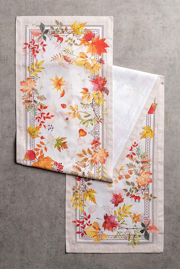 Maison d' Hermine Table Runner 100% Cotton Single Layer Table Runners 48 inches Long for Thanksgiving Christmas Decorations Home Kitchen Dining Party Wedding (Amarante, 14.5" x 48")