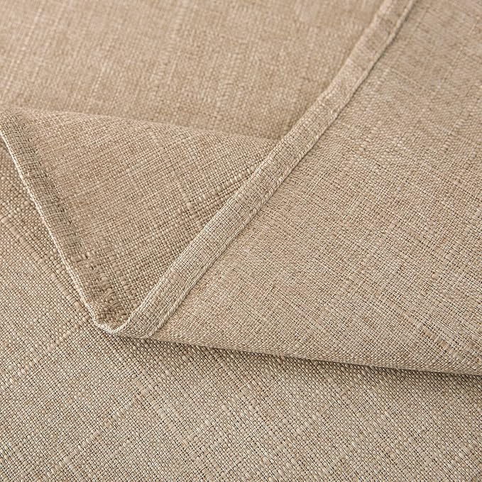 NLMUVW Linen Tablecloth for Square Tables - Burlap Textured Table Cloth Water Resistant Farmhouse Decorative Table Cover for Dining Kitchen Card, 42 x 42 Inch