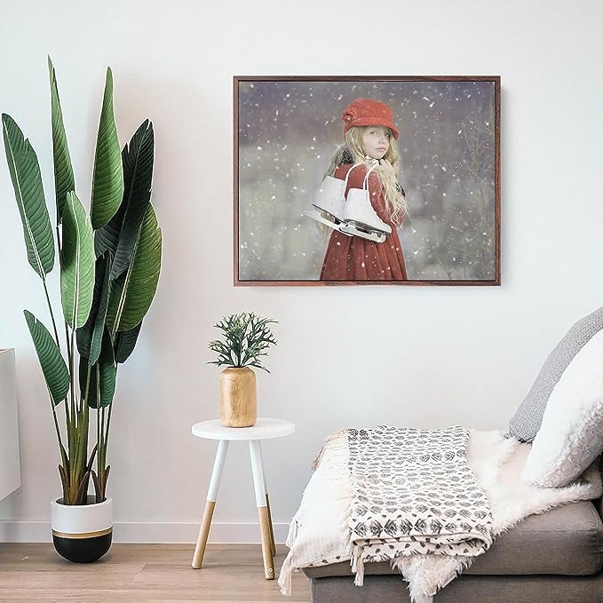 Personalized Custom Canvas Prints: Photo On Canvas (Dark Brown, 24X24) Transform Your Photos into Stunning Framed Wall Art Digitally Printed Photo To Canvas Ideal for Home Decor, Gifts Keepsakes.