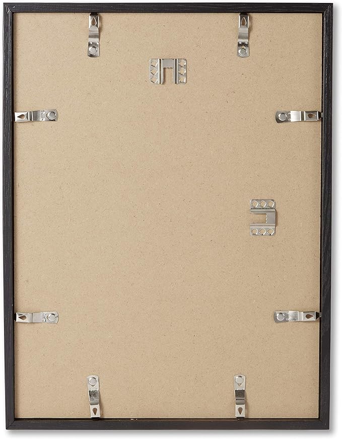 Opposite Wall - 11x14 in - Black Solid Oak Wood Picture Frame - Lightweight, Versatile & Shatterproof - Wall Hanging Poster or Photo Frame - Wall Decor for Office, Gallery & Home - 2 Pack