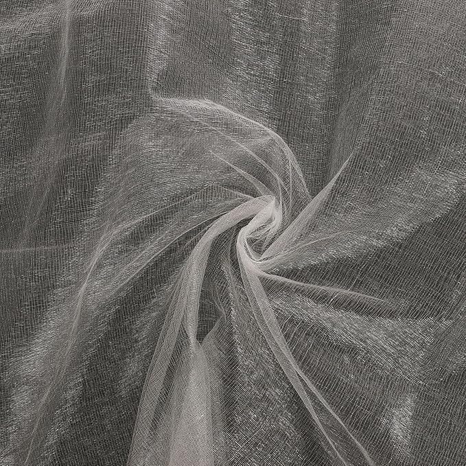 uxcell 19" by 5.5 Yard Tulle Fabric Backdrop Curtains for DIY Tutu Skirt Shower Decor Wedding Crafts Birthday Party Supplies, Beige