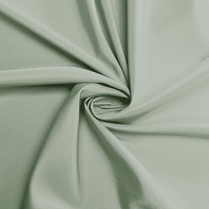 sancua Round Tablecloth - 60 Inch - Water Resistant Spill Proof Washable Polyester Table Cloth Decorative Fabric Table Cover for Dining Tables, Buffet Parties and Camping, Sage Green