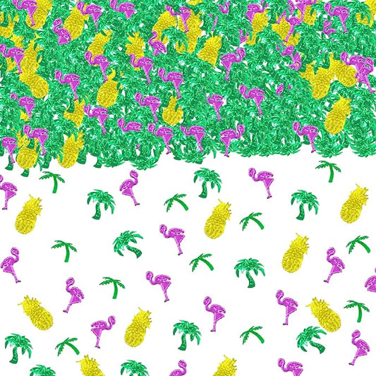 Confetti Table Foil Metallic Sequins Tropical Jungle Safari Festival for Birthday Baby Shower Wedding Engagement Party Favor Supplies or DIY(Summer)
