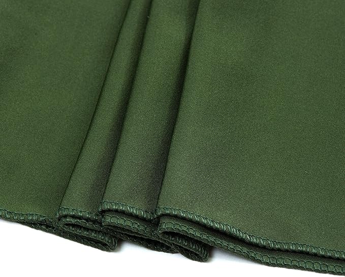 MDS Pack of 150 Spandex Chair Sashes Bows Elastic Stretch Dining Chair Bands Ties Without Slider Buckle Universal fits for Wedding Baby Shower Birthday Party Banquet Event Decoration - Olive Green