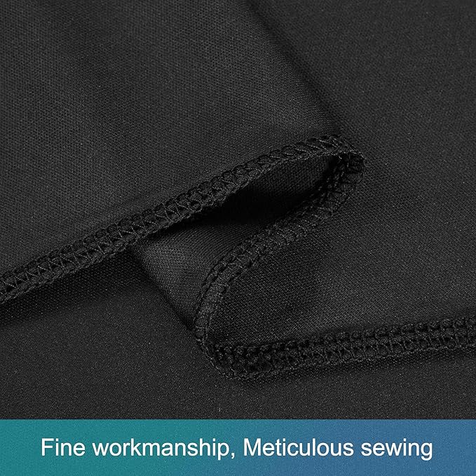 50ft x 12ft Black Backdrop Curtains Wrinkle Free Backdrop Curtain for Wedding Parties Black Fabric Backdrops Drapes Back Drop Cloth Bridal Shower Stage Curtains Wedding Decorations for Reception