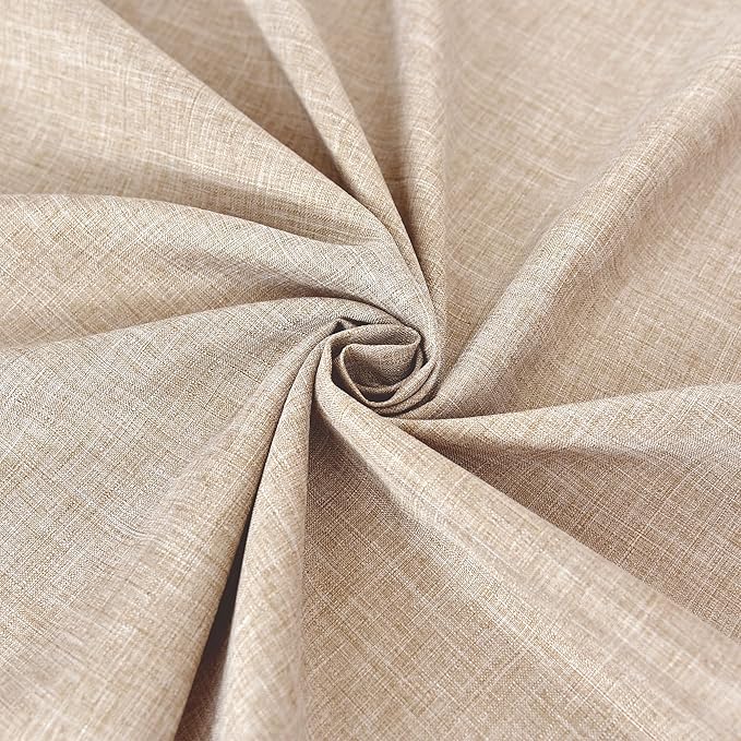 Fitable Linen Textured Beige Tablecloths 2 Pack, Faux Burlap Rectangle Table Clothes for 6 Foot Tables, Rustic Wrinkle-Proof Table Covers for Wedding, Party, Farmhouse, Banquet (54 x 108 Inch)