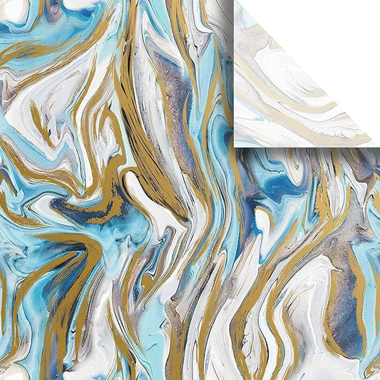 Colors of Rainbow Beautifully Designed Print Tissue Paper (12 Sheets, 20 inch X 29 inch) for Decoupage Gift Wrapping Gift Bag Party Decoration Craft Project Handmade Items (Marbleized)