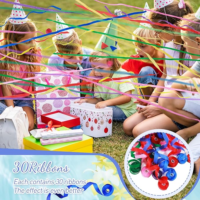 50Pack Colorful Streamer Poppers,Hand Throw Streamer Poppers,No Mess Confetti Poppers for Birthday,Wedding,Party,Celebrations,School Opening,Graduation,Retirement Party (Blue 50pack)