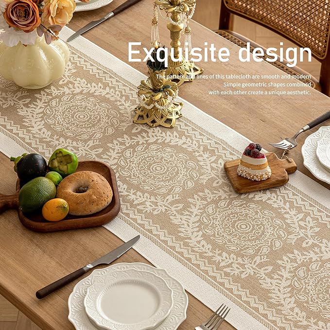 Table Runners 72 Inches Long Waterproof Boho Table Runner with Tassel Fringe,Table Runner for Party Coffee Table
