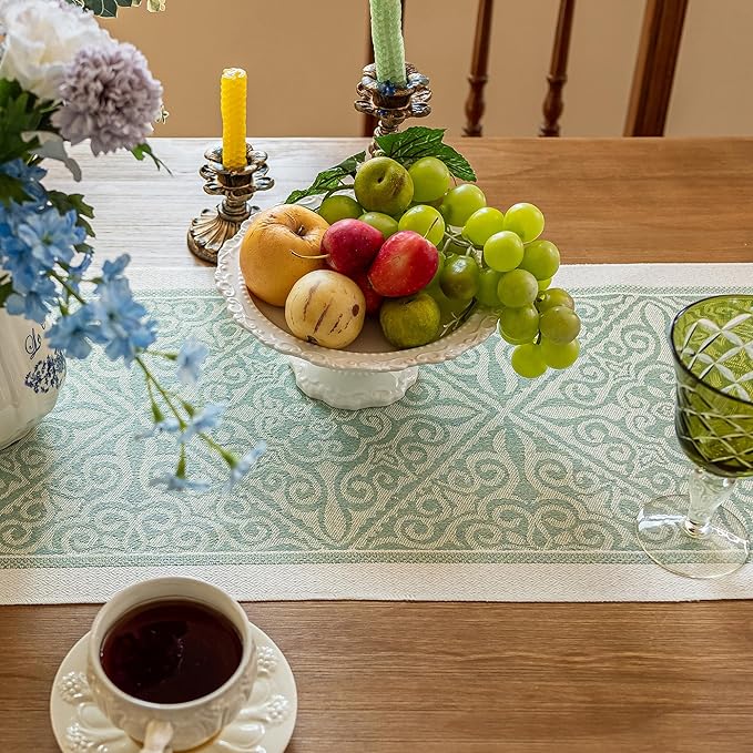 Table Runners 72 Inches Long Waterproof Boho Table Runner with Tassel Fringe,Table Runner for Party Coffee Table