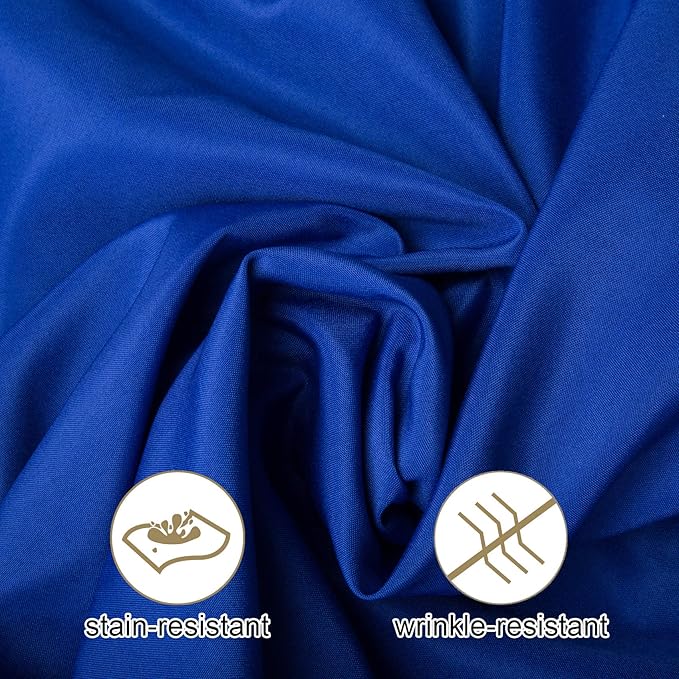 Ascoza 2pack 60x102 Inch Royal Blue Rectangular Tablecloth 6 Feet Table Cloth in Polyester Fabric for Wedding/Banquet/Restaurant/Parties