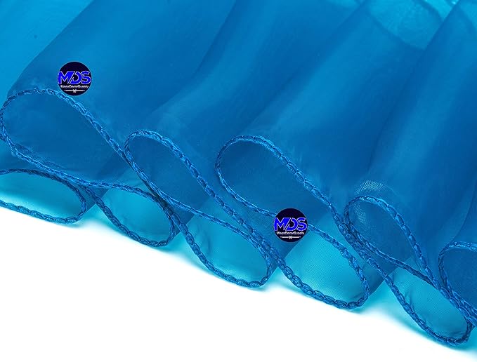 MDS Pack of 50 PCS Organza Chair Sashes Wider Dining Chair Bows Ribbon Tie Back for Wedding Party Birthday Bridal Shower Reception Event Banquet Home Chair Cover Decoration - Dark Teal
