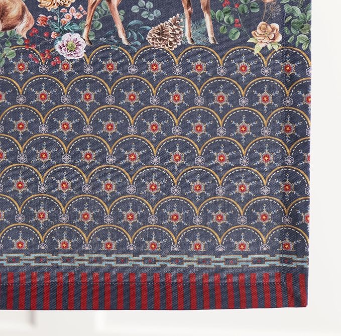 Maison d' Hermine Table Runner 100% Cotton Single Layer Table Runners 108 inches Long for Thanksgiving Christmas Decorations Home Kitchen Dining Party Wedding (Christmas Joy, 14.5" x 108")