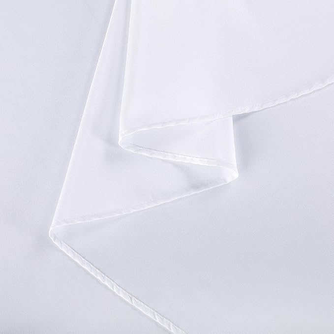 Ascoza 2pack 120 Inch White Round Tablecloth in Polyester Fabric for Wedding/Banquet/Restaurant/Parties