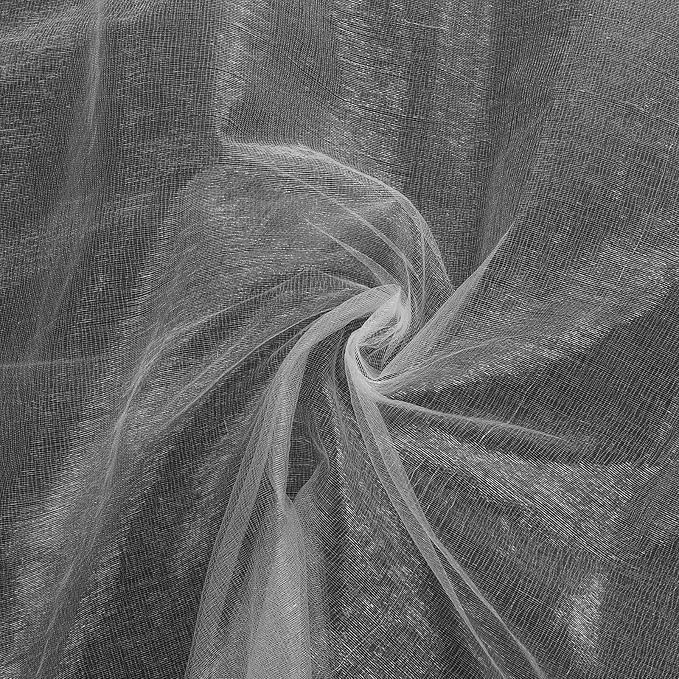 uxcell 19" by 5.5 Yard Tulle Fabric Backdrop Curtains for DIY Tutu Skirt Shower Decor Wedding Crafts Birthday Party Supplies, White
