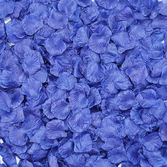 CODE FLORIST 2200 PCS Silk Flower Rose Petals for Wedding Decorations (Deep Blue)